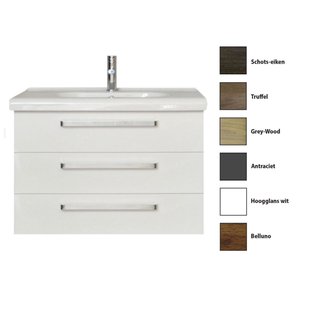 Badkamermeubelset Sanicare Q9 3 Laden 100cm Truffel (spiegel optioneel)