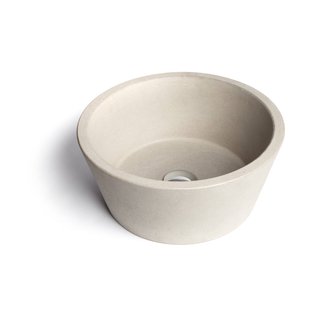 Opzet Wastafel Urbi et Orbi Circum Beton 38x18 cm Donker Grijs