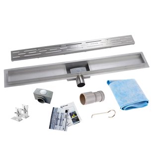 Wiesbaden RVS 3e GEN.douchegoot Inclusief Flens Sifon En Filter 50x7cm RVS