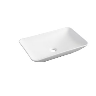 Opzetwastafel Wiesbaden Karé 58x36x11,5 cm Mat Wit