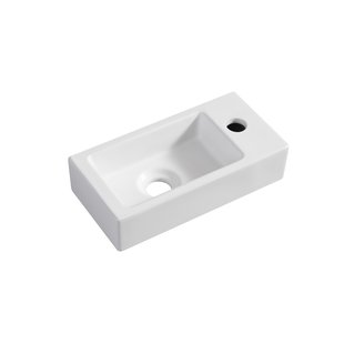 Fontein Wiesbaden Mini-Rhea Rechts 36x18x9 cm Mat Wit