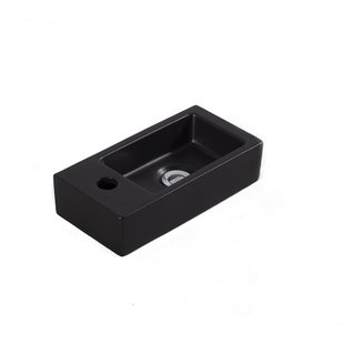 Fontein Wiesbaden Mini-Rhea Links 36x18x9 cm Mat Zwart