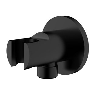 BWS Doucheaansluiting Luxe Rond Met Opsteek 1/2 Messing Mat Zwart