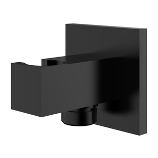 BWS Doucheaansluiting Luxe Vierkant Met Opsteek 1/2 Messing Mat Zwart