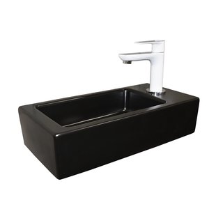 BWS Fontein Rino Mini Links 36x18x9 cm Mat Zwart