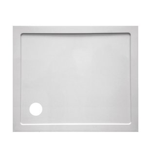 Douchebak VM Go Helion 100x90x3.5cm Composiet Rechthoek Wit Verstevigd