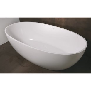 Vrijstaand Bad Luca Sanitair Vasca 180x93x56cm Mineral Stone Glans Wit