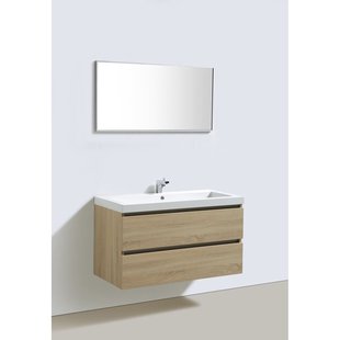 Badkamermeubelset Sanilux Trendline 100x47x50 cm 2 Kraangaten Light Wood