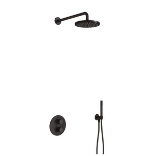 Regendoucheset Hotbath Cobber Thermostatische Inbouwset Geborsteld Nikkel