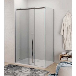 Douchecabine Lacus La Maddalena 170 cm Schuifdeur met Zijwand RVS Profiel