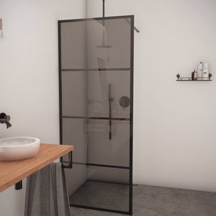 BWS Inloopdouche Smoke Frame NANO Rookglas Mat Zwart Raster (drie verschillende maten) BWS Inloopdouche Smoke Frame NANO Rookglas Mat Zwart Raster (drie verschillende maten)