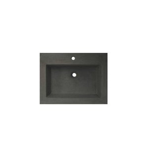 Wastafelblad Sanilux 60x47x5 cm Beton-Grijs (1 kraangat)