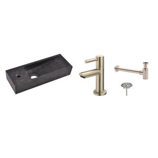 FonteinPack Small Natuursteen Links 38x14x8 cm RVS (Keuze uit 8 kranen) FonteinPack Small Natuursteen Links 38x14x8 cm RVS (Keuze uit 8 kranen)