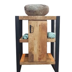 Onderkast BWS Mineola Mango Wood 60x40x81cm Met Mat Zwart Metaal