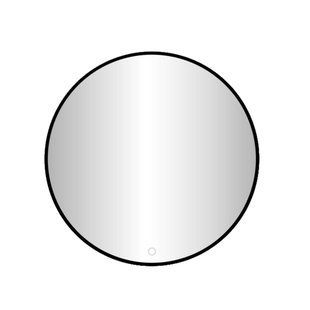 Badkamerspiegel Best Design Venetie Nero LED Verlichting 100x100 cm Rond Mat Zwart