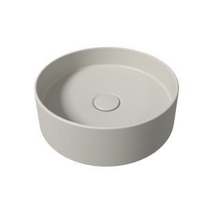 Opbouw Waskom Salenzi Hide Circle 40x12 cm Mat Grijs (inclusief bijpassende afvoerplug)