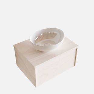 Badkamermeubel BWS Madrid Wit 60 cm met Topblad en Keramische Waskom (1 kraangat)