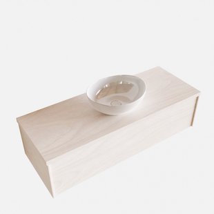 Badkamermeubel BWS Madrid Wit 120 cm met Topblad en Keramische Waskom (1 kraangat)