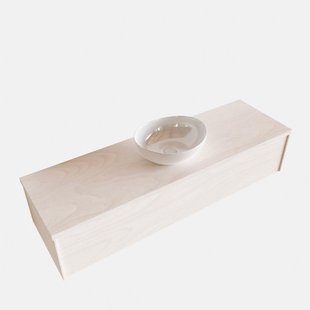 Badkamermeubel BWS Madrid Wit 150 cm met Topblad en Keramische Waskom (1 kraangat)