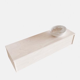 Badkamermeubel BWS Madrid Wit 150 cm met Topblad en Keramische Waskom Rechts (0 kraangaten)