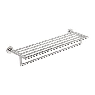 Dubbele Handdoekhouder Sapho X-Steel met Plankopslag 65 cm Geborsteld RVS