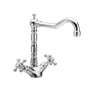 Keukenmengkraan Sapho Antea 2-knop Uitloop Recht 24 cm Chroom