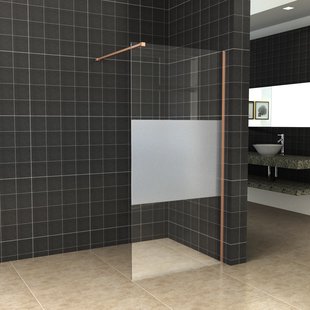 BWS Inloopdouche Pro Line Middenband 90x200 Geborsteld Brons Koper Profiel en Stang