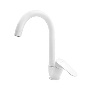 Keukenmengkraan Sapho Corneli 1-hendel 30 cm Beweegbare Uitloop Mat Wit