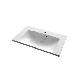 Wastafelblad Sapho Maria Rechthoek 75.5x46 cm Cast Marble Wit