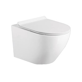 BWS Wandcloset Mudo | Randloos | Glans Wit (inclusief zitting)