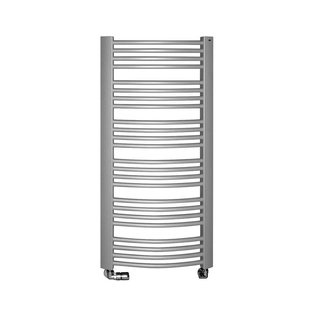 Handdoekradiator Sapho Egeon Gebogen 59.5x81.8 cm Zilver
