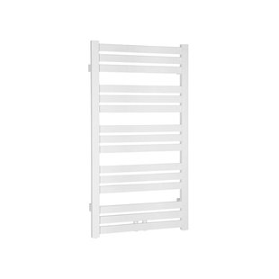 Handdoekradiator Sapho Nevel Recht Middenaansluiting 55.5x104.3 cm 397W Wit