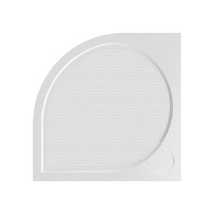 Douchebak Gegoten Marmer Sapho Arca 80x80x3 cm Kwartrond Wit