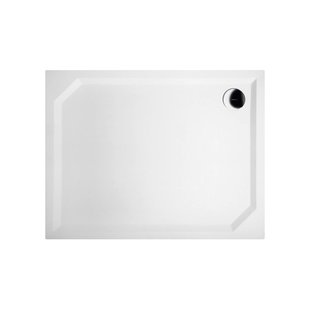 Douchebak Gegoten Marmer Sapho Sara 90x70x4 cm Rechthoek Wit