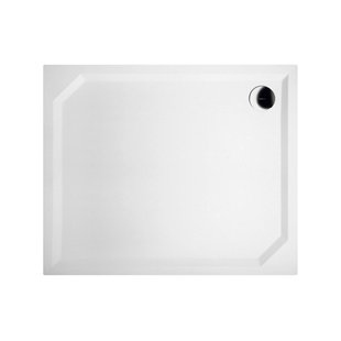 Douchebak Gegoten Marmer Sapho Sara 90x75x3.5 cm Rechthoek Wit