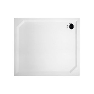 Douchebak Gegoten Marmer Sapho Sara 80x90x4 cm Rechthoek Wit