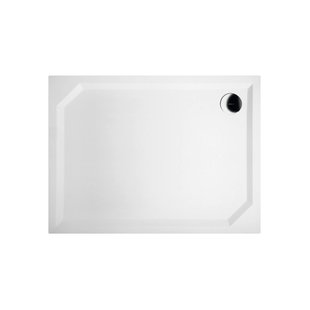 Douchebak Gegoten Marmer Sapho Sara 100x75x3.5 cm Rechthoek Wit