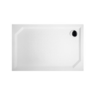 Douchebak Gegoten Marmer Sapho Sara 120x80x4 cm Rechthoek Wit