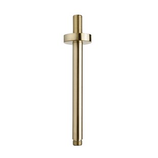 Luxe Douche-Arm Wiesbaden Rond Plafondbevestiging 20 cm Geborsteld Messing Goud