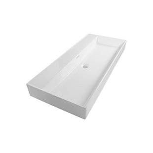 Wastafelblad Legend 100 0 Kraangaten Wit OP=OP