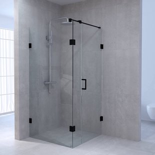 OUTLET Douchecabine Compleet Just Creating Profielloos 3-Delig Dubbel Draaibaar 90x90 cm RVS