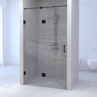 Nisdeur Compleet Just Creating Profielloos 2-Delig (Draaideur Bevestigd op Inloopwand) 180x200 cm 110/70 Chroom