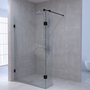 Inloopdouche Compleet Just Creating Profielloos 120/40 cm Mat Zwart