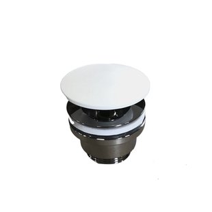 Clickwaste Sanilux met Overloop Solid Surface Wit