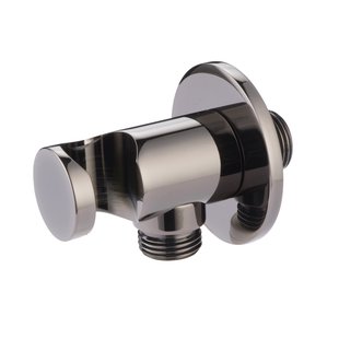 Opsteek Handdouche met Wateruitlaat in Muur Salenzi Giro Zwart Chroom OUTLET