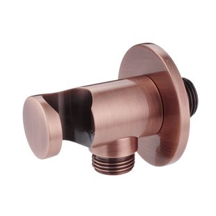 Opsteek Handdouche met Wateruitlaat in Muur Salenzi Giro Geborsteld Koper OUTLET