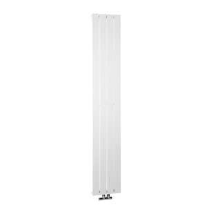 Designradiator Sapho Colonna Recht Middenaansluiting 29.8x180 cm 614W Wit