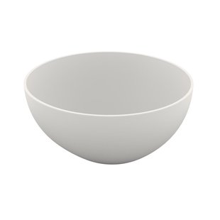 Waskom Opbouw Crosstone Solid Surface 38x14 cm Rond Mat Wit