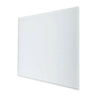 Ventilatierooster Design BWS Ventilatie Vierkant 12.5cm Vlak Glas Mat Wit