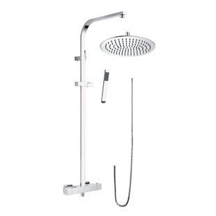 Opbouw Regendoucheset Lacus Linosa 101x45 cm Verchroomd Messing met Ovale Hoofddouche